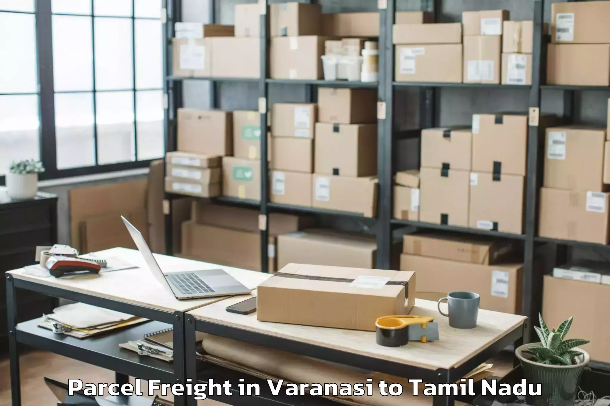 Book Varanasi to Mallapuram Parcel Freight